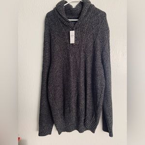 NWT Men’s American Eagle XXL Dark Gray Cowl Neck Sweater